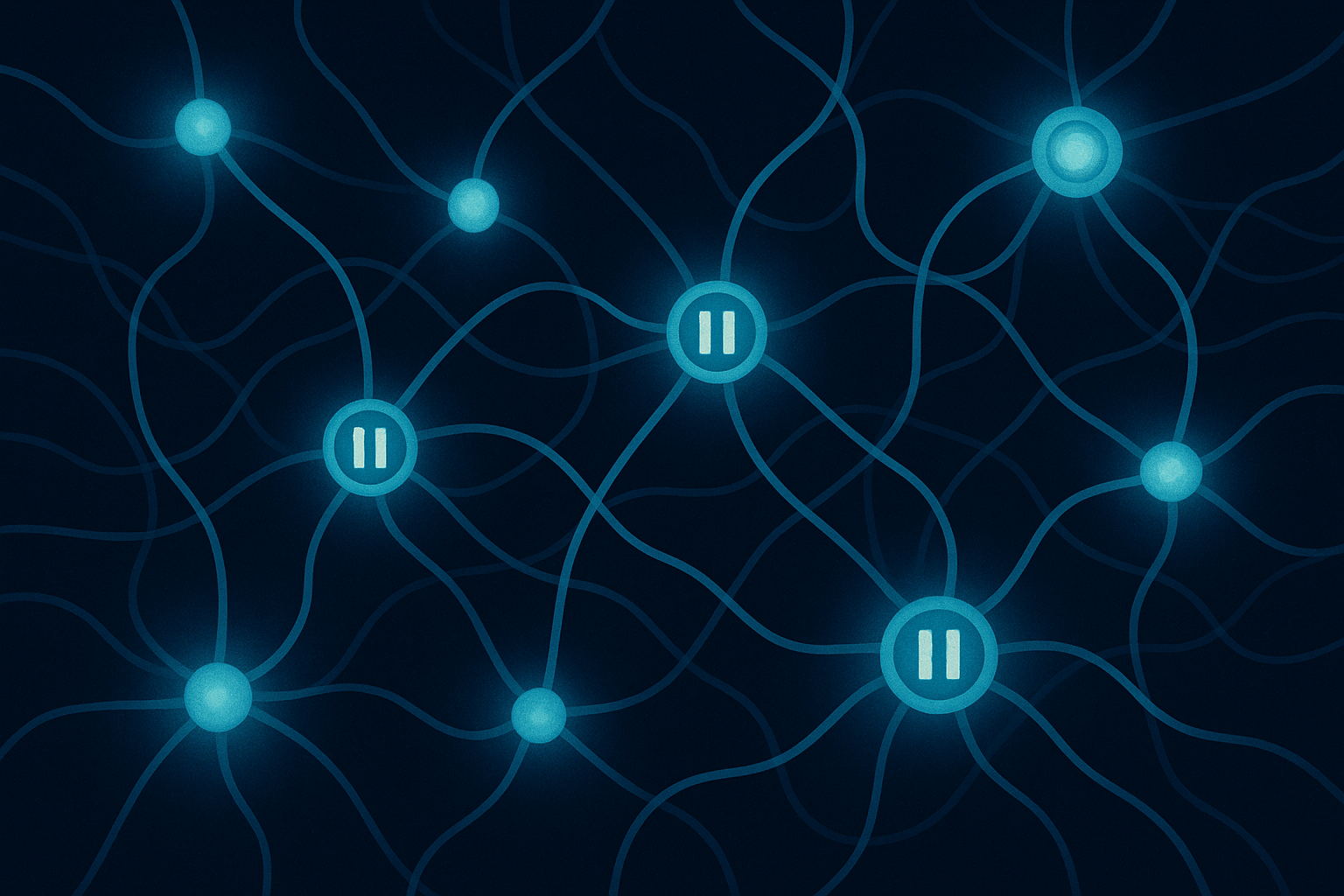 Abstract visualization of AI neural network connections representing the challenge of AI alignment and oversight